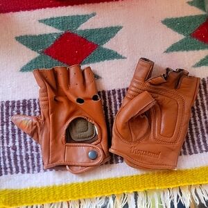 Thousand lether fingerless bike gloves